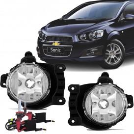 Par Farol Milha Neblina Sonic 2013 2014 2015 2016 Com Xenon 12k