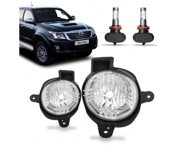 Par Farol Milha Neblina Hilux 2012 2013 2014 2015 Com Ultraled 6k