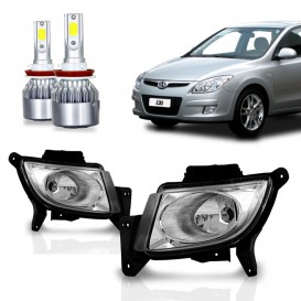 Par Farol Milha Neblina I30 2009 2010 2011 2012 2013 Com Super Led 6k